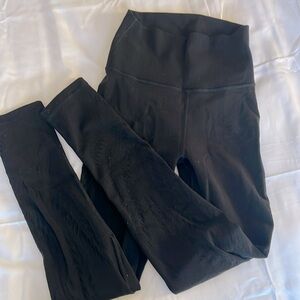 EUC Athleta Laser Cut Black Leggings XS​​​​